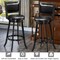 Costway Swivel Bar Stools with Solid Rubber Wood Frame Set of 2/4 for Kitchen Island Gray and Black/Black